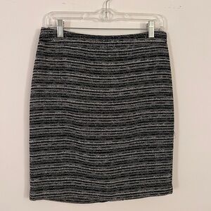 Loft petite tweed work grey navy skirt